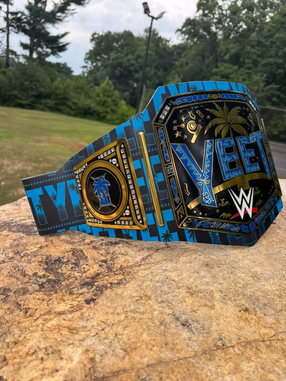 YEET Heavyweight Championship Wrestling Title Replica Belt - 2MM Brass & Leather, Adult Size, Sports Collectible Trophy for Display Wear