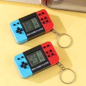 Mini Retro Handheld Game Console Keychain, Classic Tetris Video Game Toy, Nostalgic Arcade Bag Charm for Kids & Adults