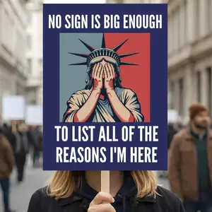 No Sign Is Big Enough Protest Sign Anti Trump – Equality Diversity Love Peace Pride Women’s Rights Portland Frog March Poster
