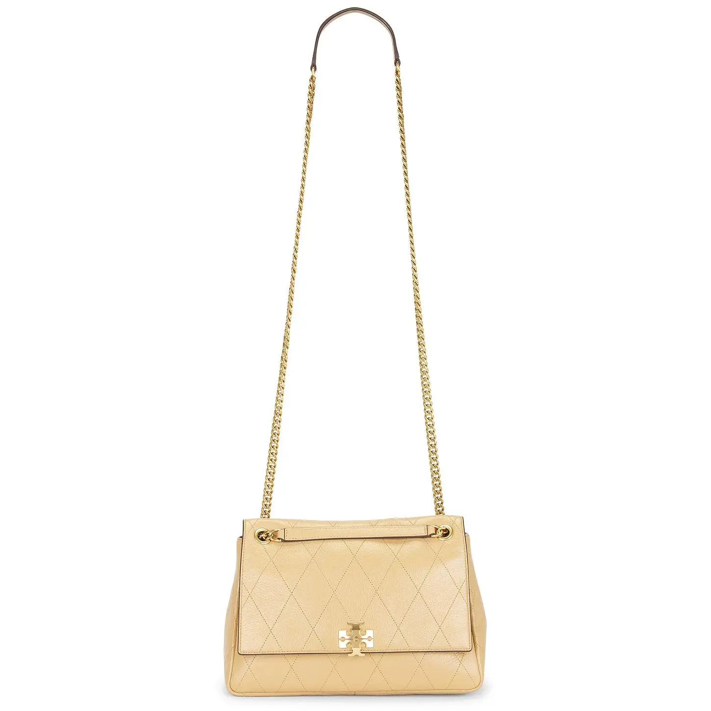 Tory Burch Charlie Quilted Shoulder Bag in Pecan