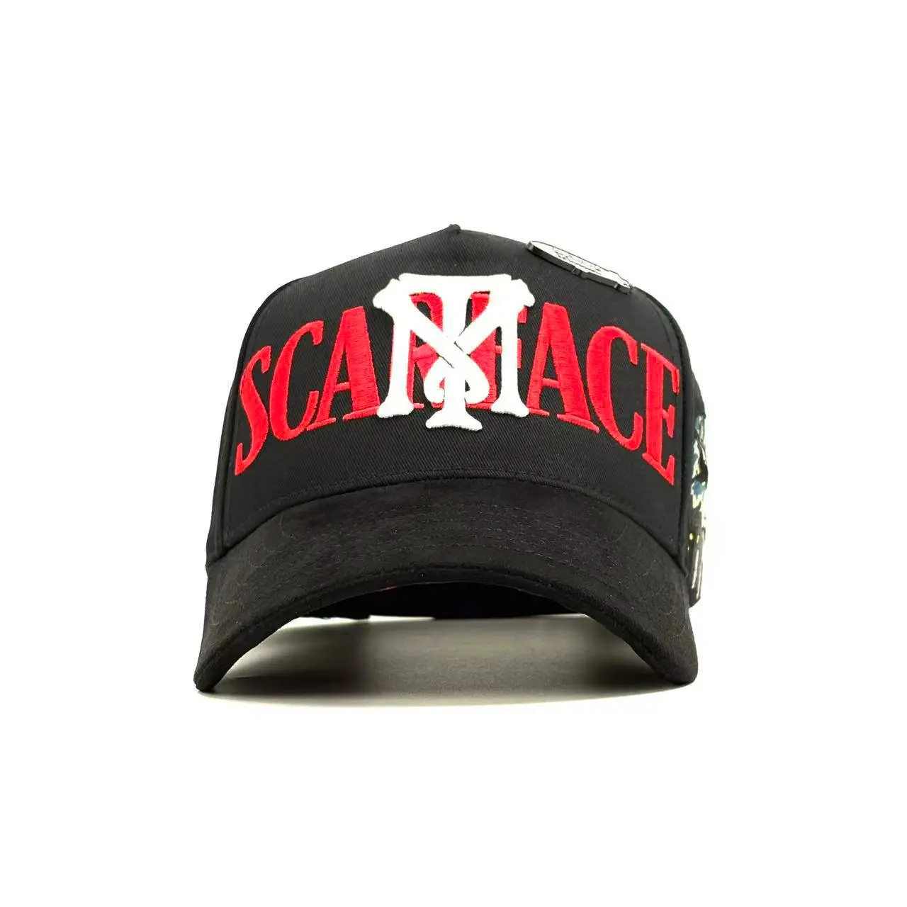Scarface Belico 2.0 Black Rhinestone Snapback Hat - Premium Structured Fit Streetwear Cap, Adjustable Snap Closure, 1 Size Fits Most, Sporty Chic Design, Ideal for Ceremony, Unisex Fashion Accessory