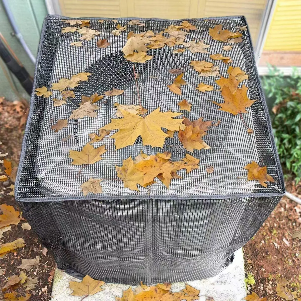 Durable Air Conditioner Cover, Full Mesh AC Protector, Heavy-Duty Outdoor Protection, All-Season Use