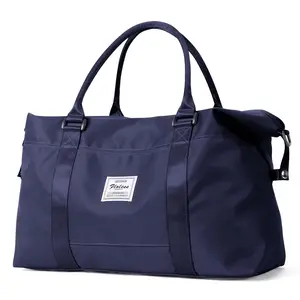 Solid Color Trave Luggage Zipper Handbag, Versatile Carry On Duffle Bag, Women's Sport Bag
