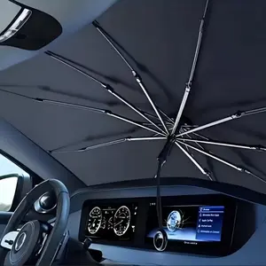 Universal Car Sunshade, Foldable Installation, Heat Protection for Cars, Suvs, Trucks, Summer Essential, Travel & Camping Use, Car Windshield Umbrella