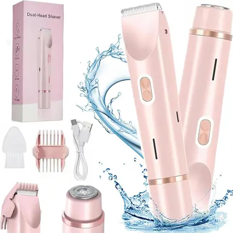 Bikini Trimmer for Women - Electric Razors for Silk Skin,Cordless Body Shaver for Trip,Replaceable Lady Facial Razor, IPX7 Waterproof&Easy Cleaning, Ceramic Blade