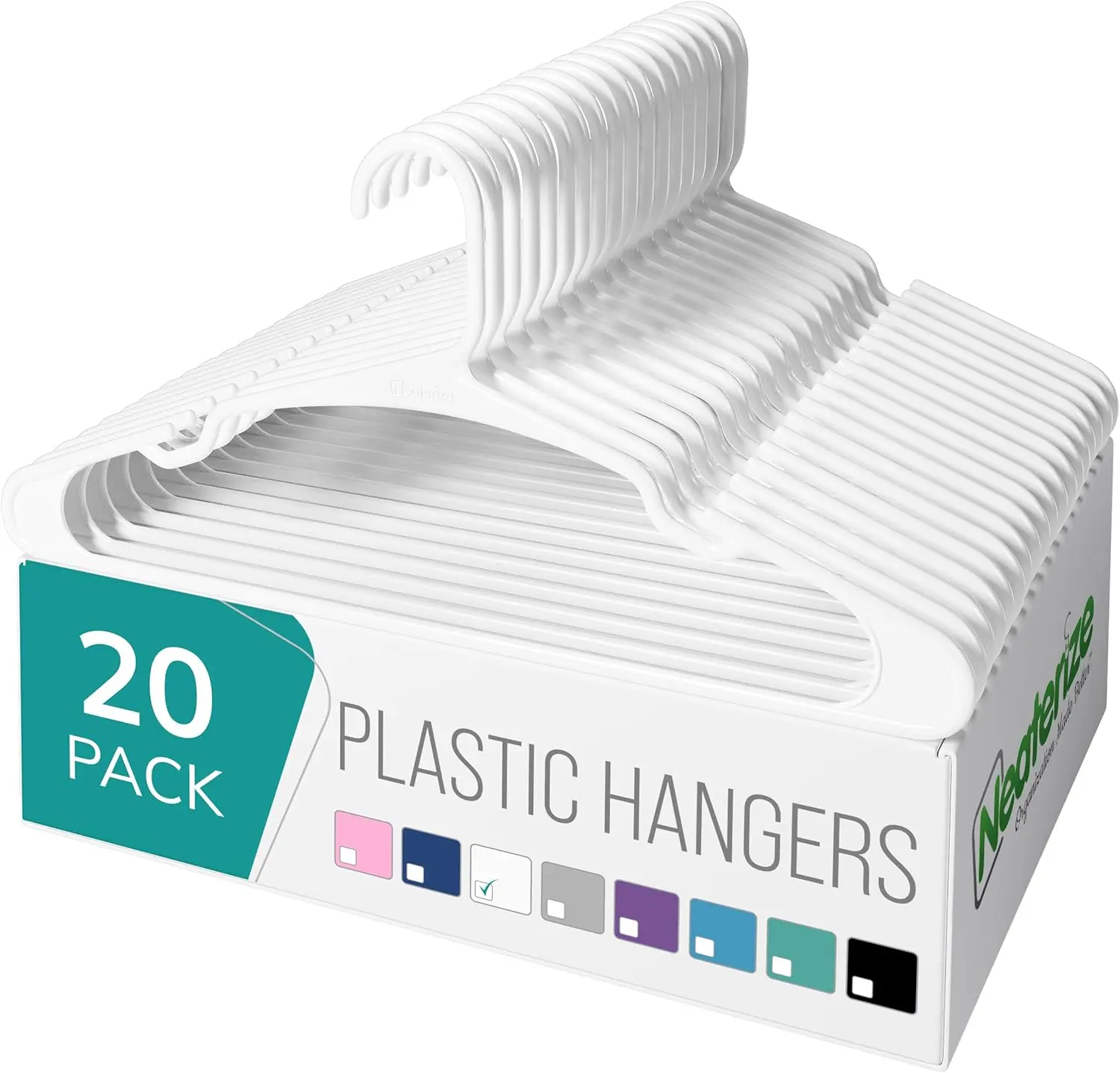 Clothes Hangers Plastic 20 Pack For Adults - Plastic Hangers, The Perfect Coat Hanger and Space Saving Clothes Hangers for Closet, Percheros Ganchos para Colgar Ropa Hangars - Purple Hangers