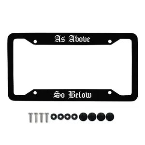 As Above So Below Goth License Plate Frame (With Screws)