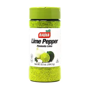 Badia Lime Pepper Seasoning, 6.5 oz - Pepper, Garlic & Onion, Zesty Citrus Blend for Chicken, Seafood & Vegetables