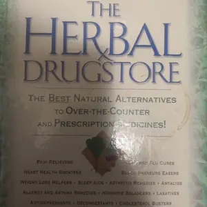 Used Good Like New Hard Cover Book - The Herbal Drugstore: Best Natural Alternatives to Over-the-Counter and Prescription Medicines by Linda B. White, English, Herbs & Health Book for Humanities & Social Sciences, Parenting & Family, Medical