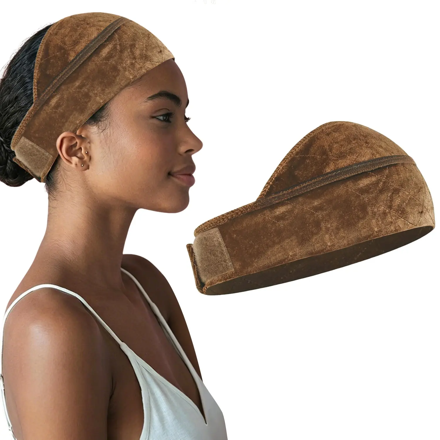 Wig Grip Band for Lace Front Wigs, Velvet Wig Grip Band with Adjustable Hook & Loop Fastener, Adjustable Headband, Headbands for Wigs, Hair Accessories