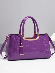 New Pure Color Large Capacity Handbag, Pu Tote Satchel, Elegant Women's Bag, Trendy Versatile Shoulder Crossbody Bag, Crossbody Purse, Crossbody Shoulder Purses, Casual Style, All Seasons