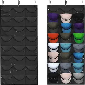 Baseball Cap Hanging Storage Bag, 1 Count Wall Mounted Hat Display Holder, Hat Storage Organizer for Home Bedroom Living Room Office Dormitory