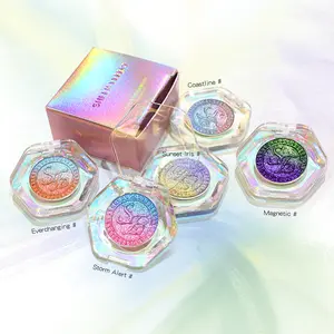 SHEENEFFECT High-End Shimmer Sparkling Eyeshadow Highlighter Palette Tri-Color Gradient Eye Makeup