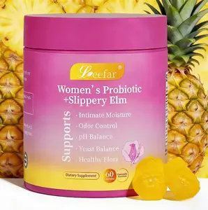 Women’s Feminine Probiotic Pineapple Gummies | Multi-Support Formula with Prebiotics, Slippery Elm & Mixed Lactobacillus for Intimate pH Balance & Dry Relief, 60 Count