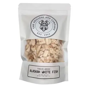 Freeze-Dried Alaskan White Fish for Dogs & Cats | Single Ingredient Natural Treat and Meal Toper