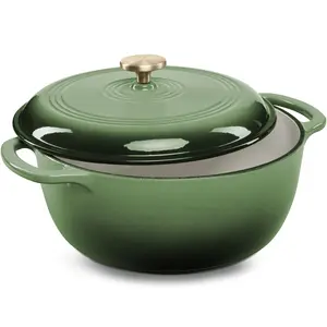 Best Choice Products Enamel Cast-Iron Dutch Oven, 6 Qt & 7.5 Qt – Heavy-Duty Cookware w/ Lid & Dual Handles, Multiple Colors