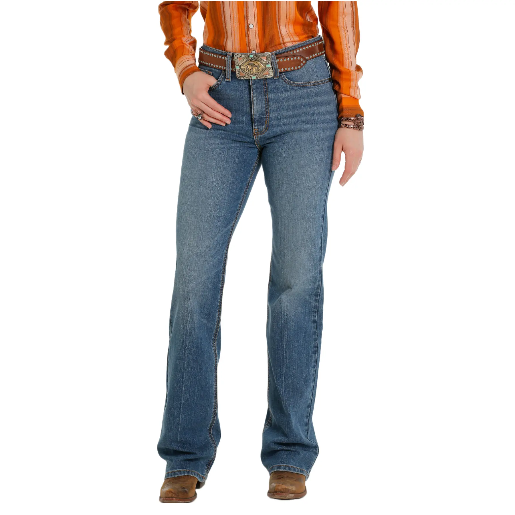 Cruel Denim Ladies Skylar Boot Cut Medium Stonewash Denim Jeans CB70954071