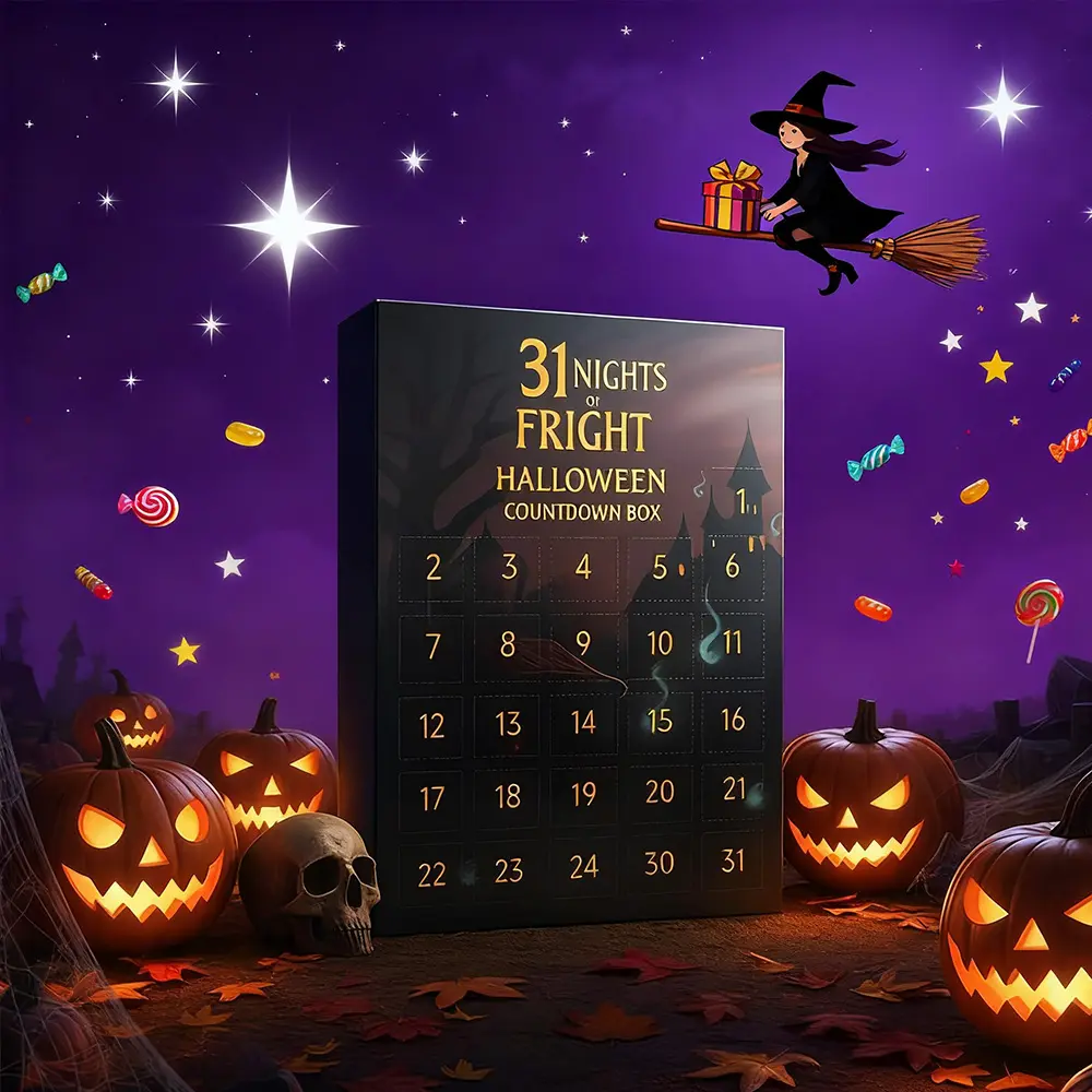 31 Nights of Fright-Halloween Advent Calendar 2026,Advent Calendar Countdown,Collectible Horror Figures Halloween Ghost Pumpkin Party Favors, Halloween Gift for Kids & Women