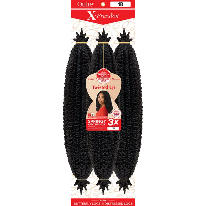 Springy Afro Twist Crochet Weave Hair, 24 Inch Synthetic Hair Braids, Pre-Separated and Pre-Fluffed Extensions for Women, Synthetic Braided, Long, Pre-Fluffed Fibers Save Styling Time