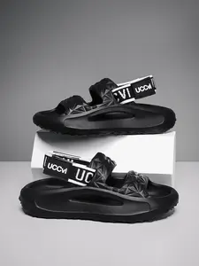 Sandals, Solid Color PVC Upper, Eva Sole, Casual Style, Soft Comfortable, Indoor Outdoor Wear, Beach Shoes, Footwear For Beach, Lightweight Sandals
