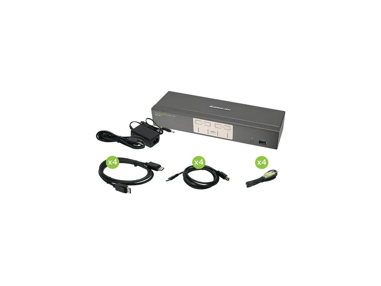 IOGEAR GCS1904 4-Port DisplayPort KVMP Switch with USB 3.0 Hub (TAA Compliant)