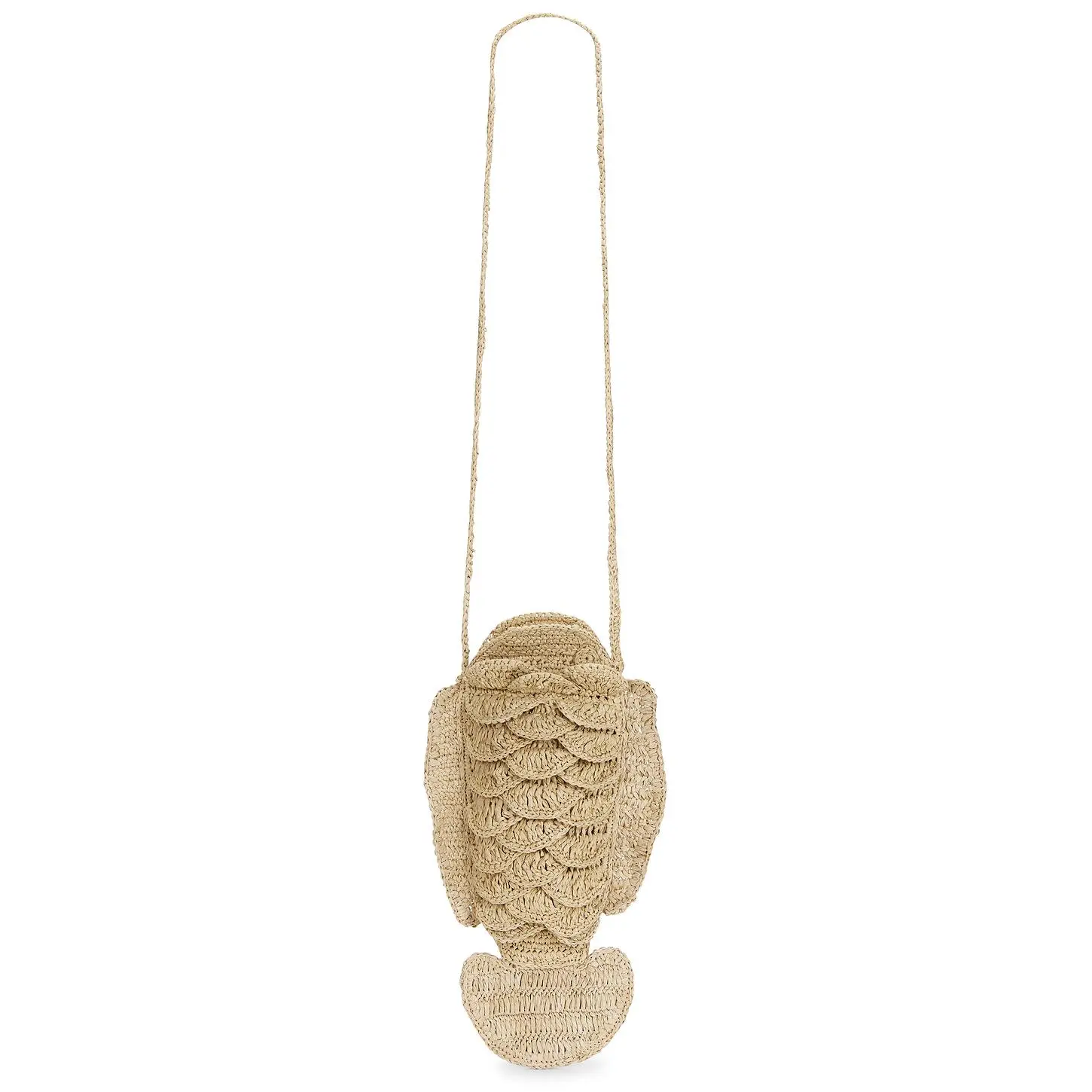 Madewell Crochet Fish Clutch in Natural Multi