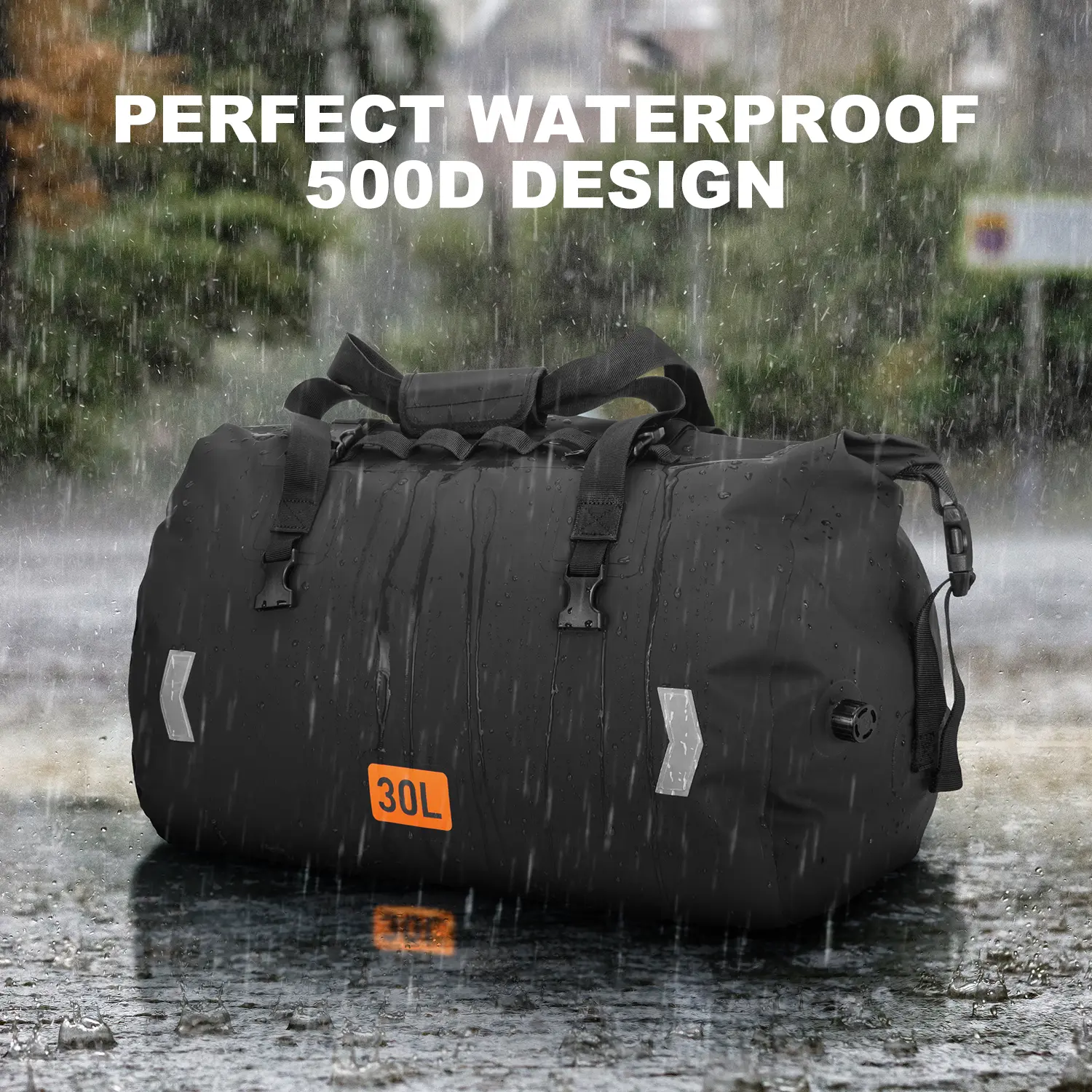 Lightbiz Unisex 30L Heavy-Duty Waterproof Motorcycle Saddlebags - Multi-Compatibility Luggage with Tool Kit Storage, Fits Tail, Side & Saddle