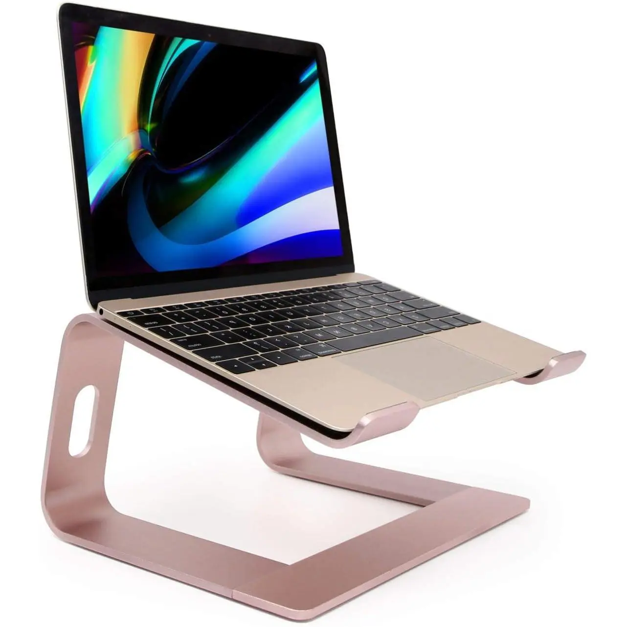 Laptop Mount | Computer Stand & Holder - Compatible with MacBook, , , ,  & More (10-17.3" Laptops) - Rose