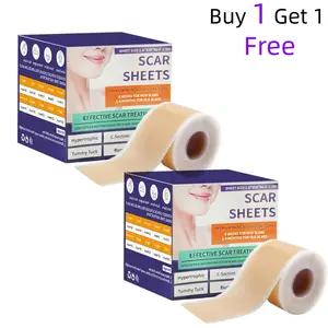 [Buy 1 Get 1 Free] Silicone Scar Sheets for Surgical Scars - 120" x 1.5" Roll - Waterproof Medical Grade Silicone Scar Tape and Face Tape for Wrinkles, Keloid Scars, and Hypertrophic Scars - Reusable