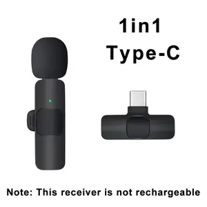 Wireless Lavalier Microphone Portable Audio Video Recording Mini Mic for Iphone Android Live Broadcast Gaming Phone Mic WIFIT