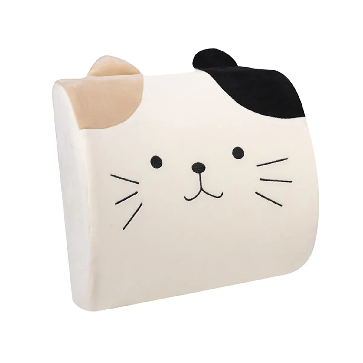 Soft Cute Lumbar Back Cushion Cotton Memory Foam Lumbar Waist Pillow Office Chairs Car Lumbar Support Pillow With adjustable Bandage