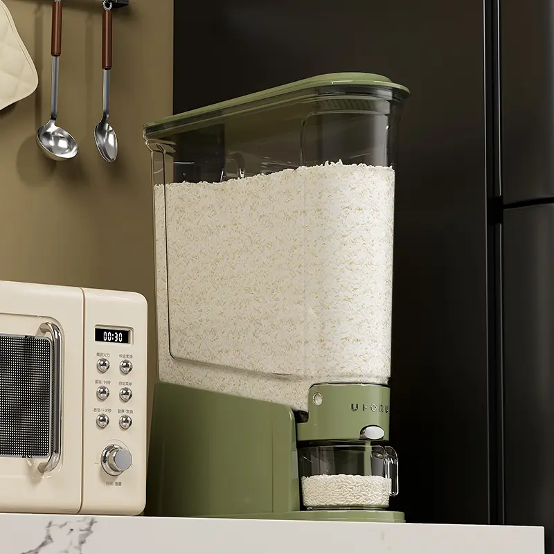 22lb/11lb Rice Dispenser, Slim Clear Dry Food Storage Container, BPA-Free, Sealed & Moisture-Proof, Ideal for Grains and Cereals Storage in Kitchen Pantry and Home Use#SummerWins #DealsForYouDays#midyearsale