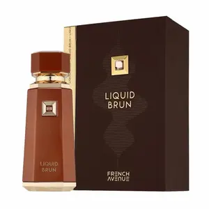 French Avenue Liquid Brun Eau de Parfum - 100ml Unisex Fragrance with Warm Spicy Accords & Rich Amber Notes - Luxurious Brown Bottle with Gold Accents - Perfect for Gifting