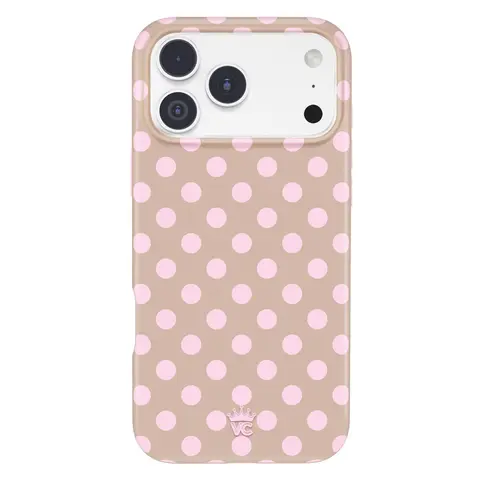 Velvet Caviar Brown Sugar Polka Dot Aesthetic Magnetic iPhone Case - Heavy Duty Shockproof Drop Protection, Phone Protector Accessory, Wireless-Compatible - Fits iPhone 18 Pro Max, 18 Pro, 17, 16, 15 & More