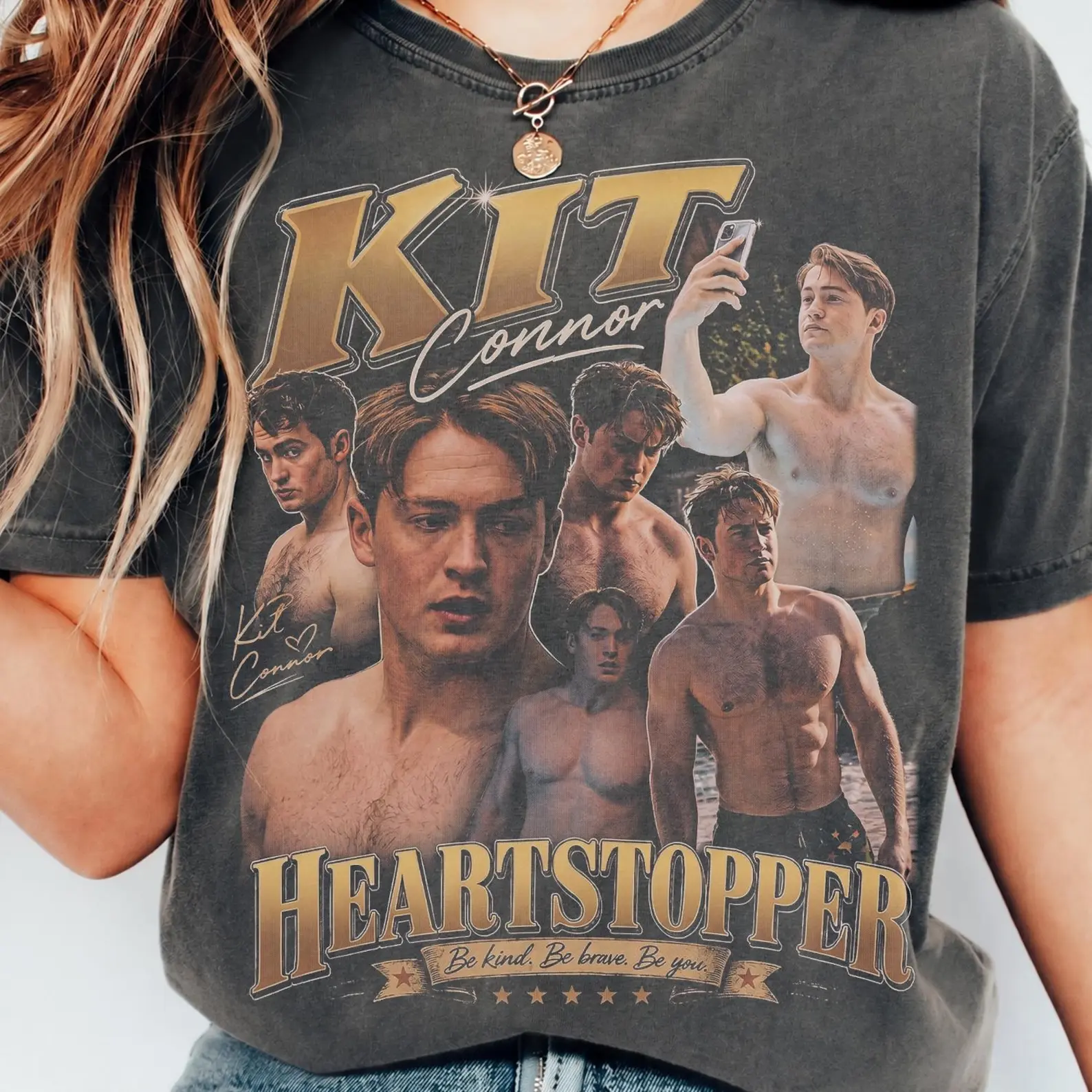Retro Kit Connor Shirt Heartstopper Graphic Tee Comfort Colors 1717 Tshirt Vintage 90s Bootleg Merch LGBT Queer Romance Fan Gift