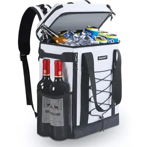 Cooler Backpack, 36 Cans Multifunctional Leakproof Cooler Backpack with Padded Top Handle, Mesh Pocket for Camping BBQ Lunch Picnic Hiking Fishing,Waterproof Ice Box Thermal Bag