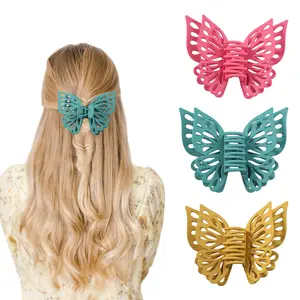 3 Pack Large Butterfly Hair Claw Clips for Styling,Decorative Fancy Hair Clips for Girls Women,Non-Slip Hair Accessories for Thick Thin Hair,New Year Gifts,Hand Tools Kits