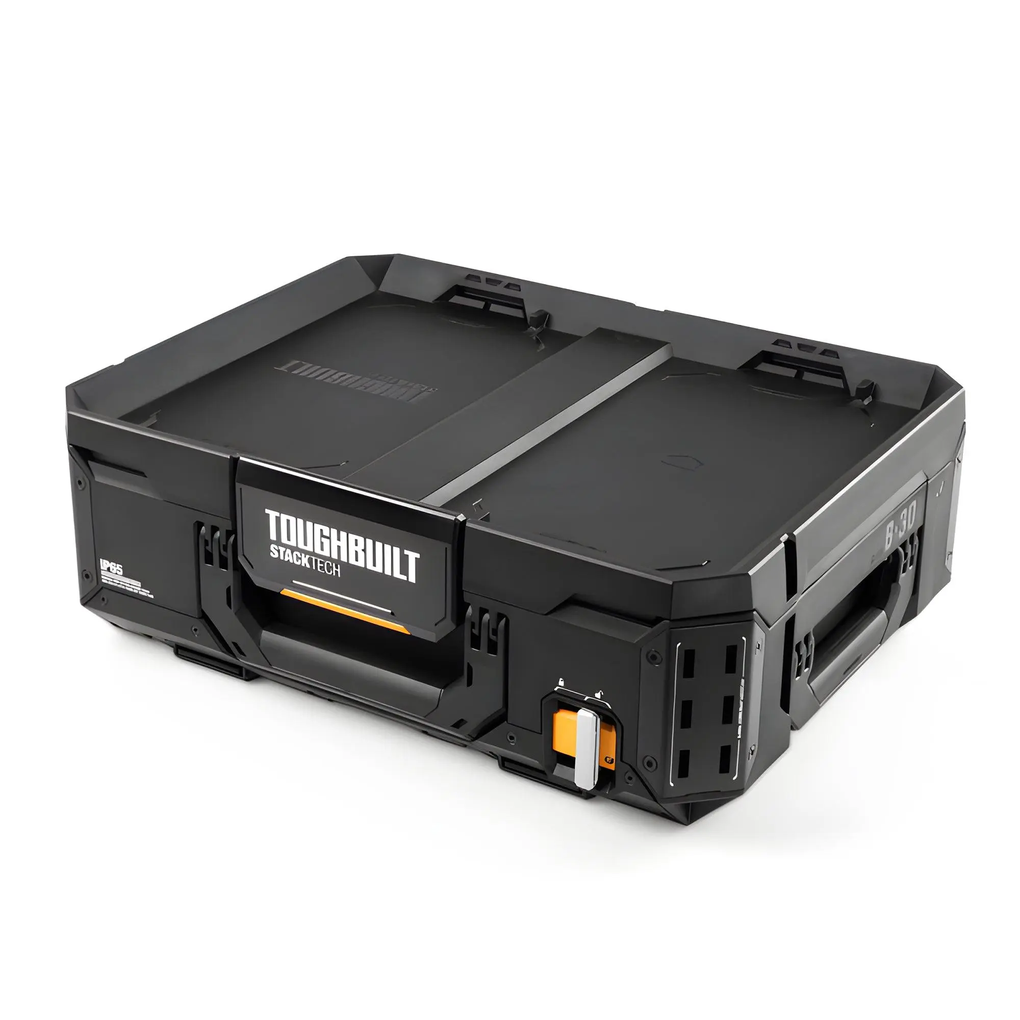ToughBuilt StackTech Lockable Tool Box, Durable Plastic Storage Organizer, Black ToughBuilt StackTech Lockable Tool Box, Durable Plastic Storage Organizer, Black