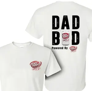 Funny Dad Bod Powered By Diet Dr Pepper TShirt | Soft Cotton Fit, Perfect For Father’s Day, Cool Dads | Gift For Soda Lovers With Style, Full Colors