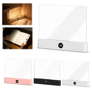 Book Light - Ultra-thin Rechargeable LED Reading Light with Adjustable Colors, Timer & Doodleable Design for Nighttime Reading, Studying & Travel