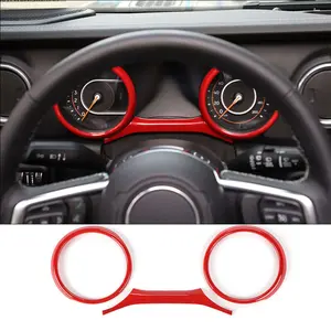 Dashboard Frame Trim Bezel Red Car Interior Accessory Kit for 2018-2023 Jeep Wrangler JL/JLU Series, DIY Install, Seamless Fit, 3-Layer Coat Decorative Car Interior Accessory Car Decorations Vehicle