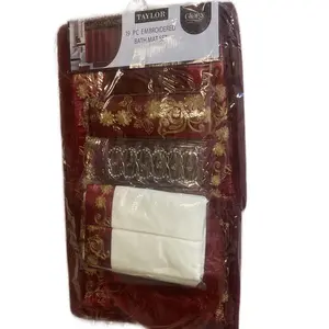 Glory Home Design Taylor 19 pcs Embroidered Bath Set with Elegant Floral Design and Soft Absorbent Materials