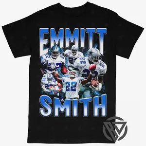 Emmitt Smith T-shirt For Men Women, For Fans Unisex Casual Streetswear Top Dallas Cowboys Football