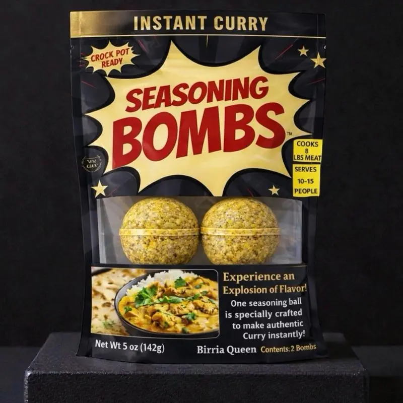Curry Seasoning Bombs – Aromatic Spice Blend for Instant Curry, Rice & Stews Spicy