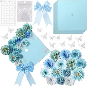 Graduation Cap Decoration Kit Class of 2026 - 41 Pcs Grad Cap with Artificial Flower Bow, Grad Cap Topper Ideas, Cute Ceremony Photo Ready for Grad Party Photoshoot Teachers Parents Gifts for Daughter Son Craft Art Decor Grad GiftC38tool que
