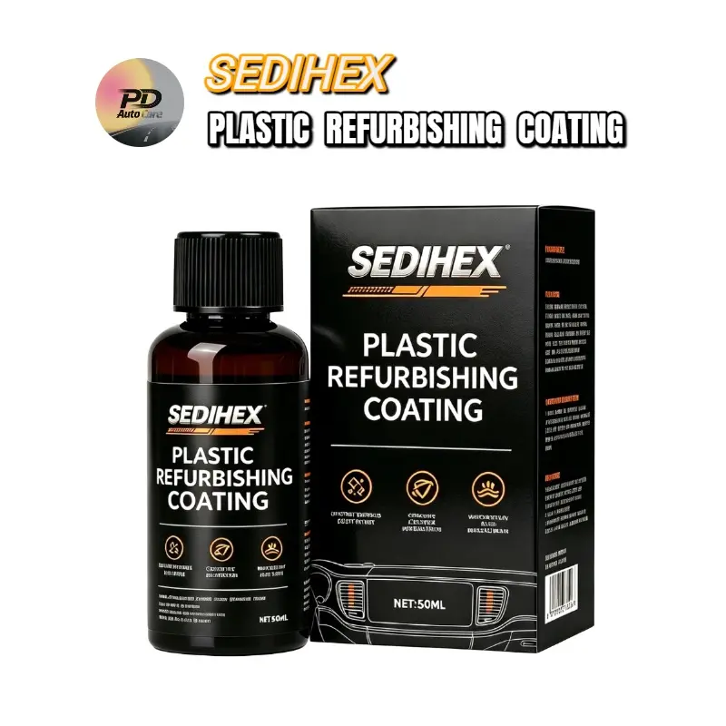 SEDIHEX-Car Interior Restorer|For Car, Home, Furniture & More|  Plastic & Trim Restorer for Cars | Restore Faded Interior & Exterior Trim with Long-Lasting Protectionorer | Make Old Plastic Look New Again | Instant Trim & Interior Restorer