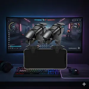 High Sensitivity Mobile Gaming Trigger: Precision Aim & Fast Fire for FPS Games. Ergonomic Design, Easy Install. Compatible with Android iOS Phones & Tablets. Enhance Your PUBG & Call of Duty Gameplay. Multi-Device Support. Gaming Accessories