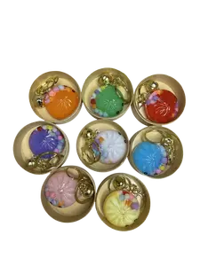 Quicksand Toy Bun Mystery Keychains by TOYTROPOLIS - Acrylic Filled Mystery Keychain Dumpling (10 Designs) BOX OF 24