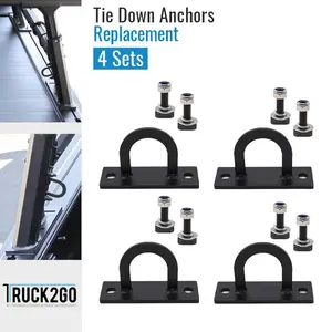 TRUCK2GO Aluminum Tie Down Anchors / Handles for Utility Ladder Rack