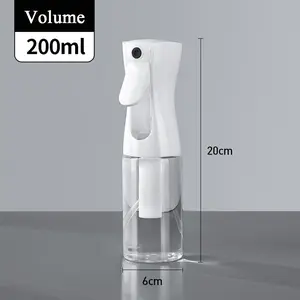 High Quality 200ml Plastic Salon Hair Fine Mist Water Sprayer for Barber Continuous Spray Bottle